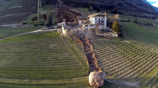 Desprendimiento de rocas en Tramin