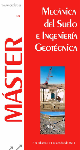 Máster en Mecánica del Suelo e Ingeniería Geotécnica Máster en Mecánica del Suelo e Ingeniería Geotécnica