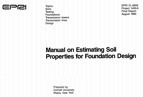 Esto sólo es la portada, las correlaciones están en el archivo pdf, un poco más abajo... Manual EPRI de correlaciones geotécnicas